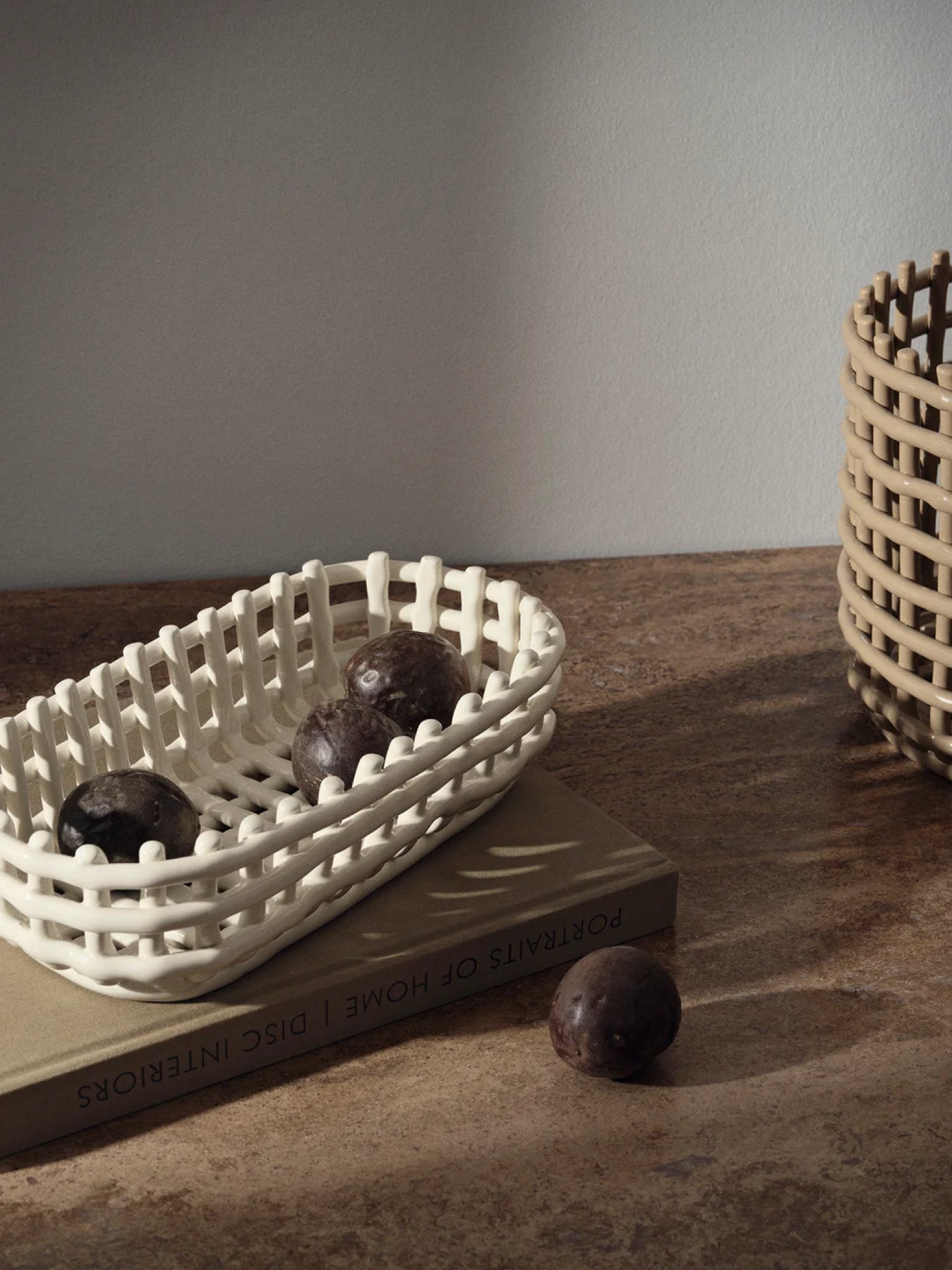 Ceramic Basket - Oval | ferm LIVING - Hometerior - ferm LIVING - 