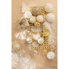 J - Line Christmas baubles - plastic - cream - 4x - Hometerior - J - Line - J - Line Christmas baubles - plastic - cream - 4x