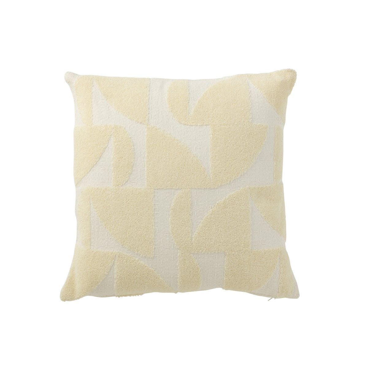 J - Line cushion Geo - textile - white/light yellow - Hometerior - J - Line - J - Line cushion Geo - textile - white/light yellow