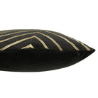 J - Line Cushion Grooves Pyramids Velours Black/Gold - Hometerior - J - Line - J - Line Cushion Grooves Pyramids Velours Black/Gold