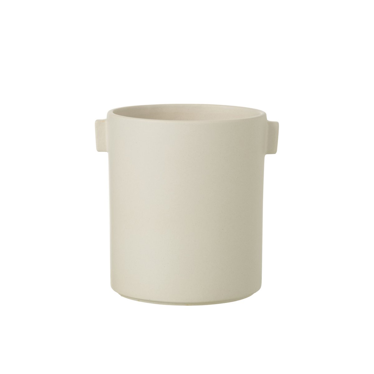 J - Line flower pot Handle Stoneware - ceramic - white - Ø 14.00 cm - Hometerior - J - Line - J - Line flower pot Handle Stoneware - ceramic - white - Ø 14.00 cm