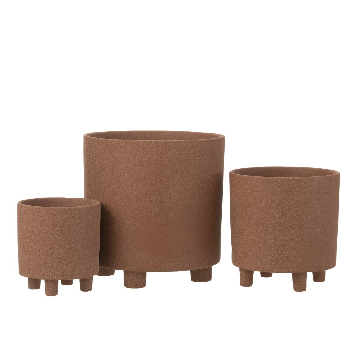 J - Line flower pot Thibault - ceramic - brown - large - Ø 26.50 cm - Hometerior - J - Line - J - Line flower pot Thibault - ceramic - brown - large - Ø 26.50 cm