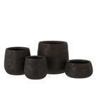 J - Line Flowerpot Uneven - ceramic - black - M - Ø 19 cm - Hometerior - J - Line - J - Line Flowerpot Uneven - ceramic - black - M - Ø 19 cm