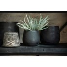 J - Line Flowerpot Uneven - ceramic - black - M - Ø 19 cm - Hometerior - J - Line - J - Line Flowerpot Uneven - ceramic - black - M - Ø 19 cm