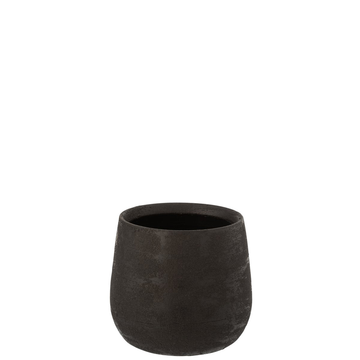 J - Line Flowerpot Uneven - ceramic - black - M - Ø 19 cm - Hometerior - J - Line - J - Line Flowerpot Uneven - ceramic - black - M - Ø 19 cm