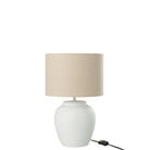 J - Line Lamp Meli + Shade Ceramic Linen White Small - Hometerior - J - Line by Jolipa - 