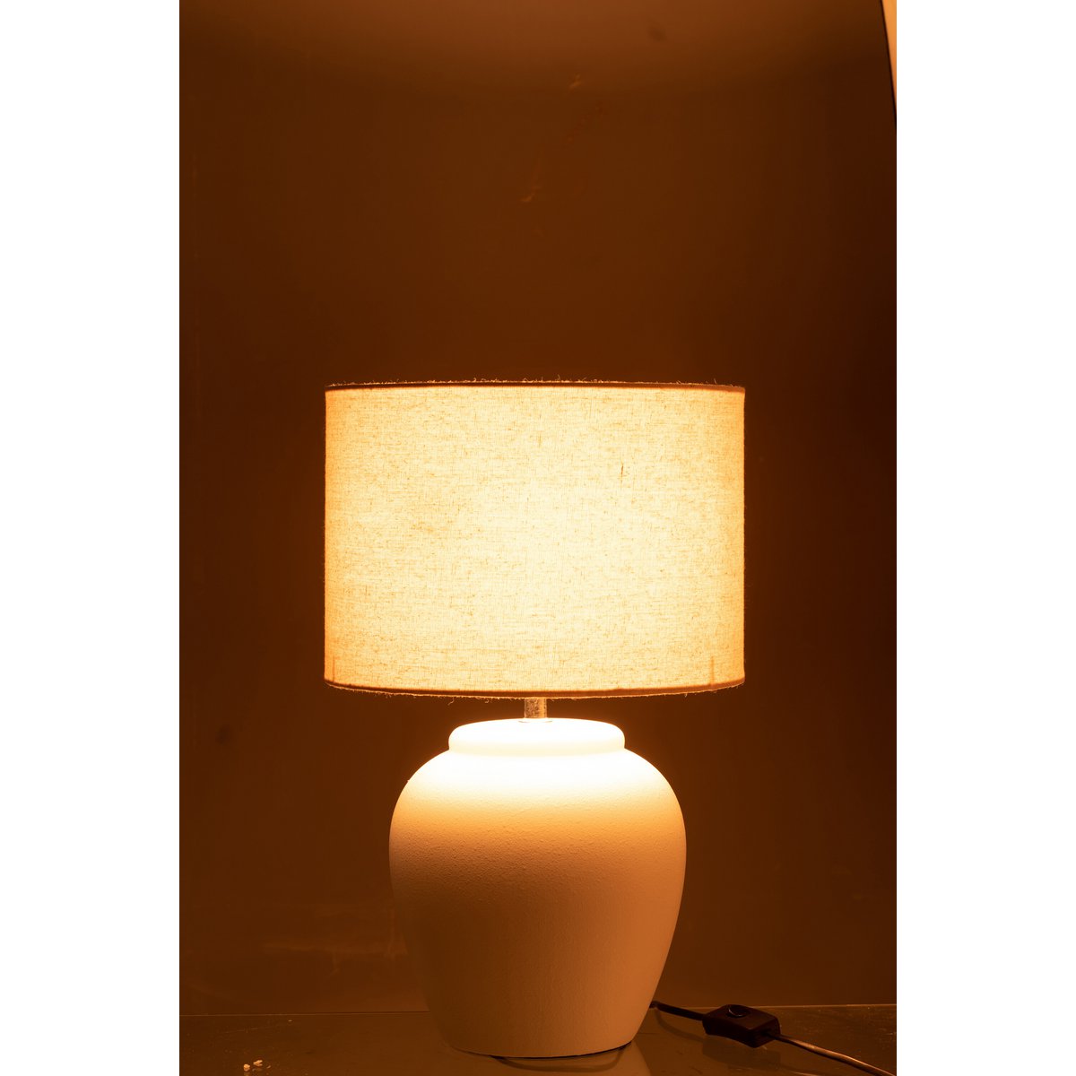 J - Line Lamp Meli + Shade Ceramic Linen White Small - Hometerior - J - Line by Jolipa - 