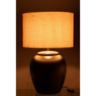 J - Line lamp Meli + Shade - ceramic/linen - black - large - Hometerior - J - Line - J - Line lamp Meli + Shade - ceramic/linen - black - large