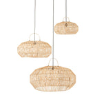 J - Line lampshades - rattan - natural - 3 pieces - Hometerior - J - Line - J - Line lampshades - rattan - natural - 3 pieces