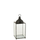 J - Line lantern Hagrid - glass/iron - black - medium - Hometerior - J - Line - J - Line lantern Hagrid - glass/iron - black - medium