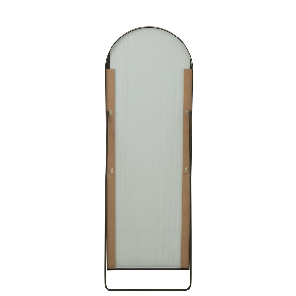 J - Line Mirror On Foot Rounded Glass/Metal Black - Wall Mirror 50.00 x 150.00 cm - Hometerior - J - Line - J - Line Mirror On Foot Rounded Glass/Metal Black - Wall Mirror 50.00 x 150.00 cm