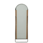 J - Line Mirror On Foot Rounded Glass/Metal Black - Wall Mirror 50.00 x 150.00 cm - Hometerior - J - Line - J - Line Mirror On Foot Rounded Glass/Metal Black - Wall Mirror 50.00 x 150.00 cm