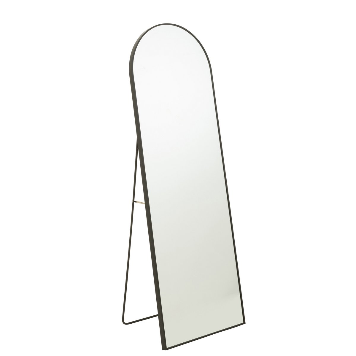 J - Line Mirror On Foot Rounded Glass/Metal Black - Wall Mirror 50.00 x 150.00 cm - Hometerior - J - Line - J - Line Mirror On Foot Rounded Glass/Metal Black - Wall Mirror 50.00 x 150.00 cm