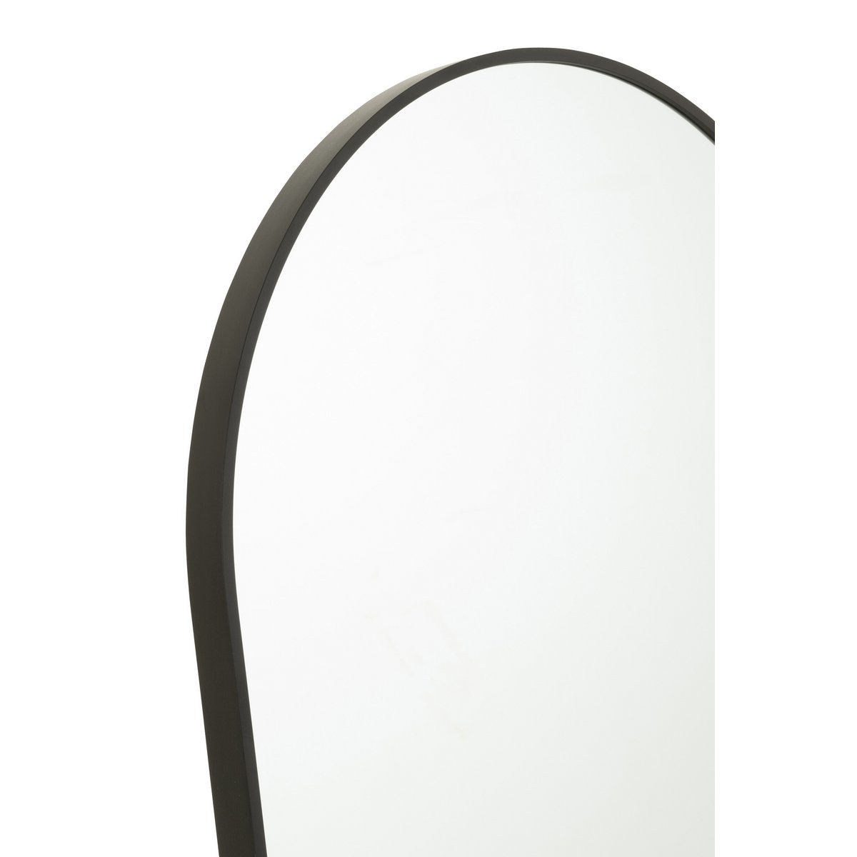 J - Line Mirror On Foot Rounded Glass/Metal Black - Wall Mirror 50.00 x 150.00 cm - Hometerior - J - Line - J - Line Mirror On Foot Rounded Glass/Metal Black - Wall Mirror 50.00 x 150.00 cm