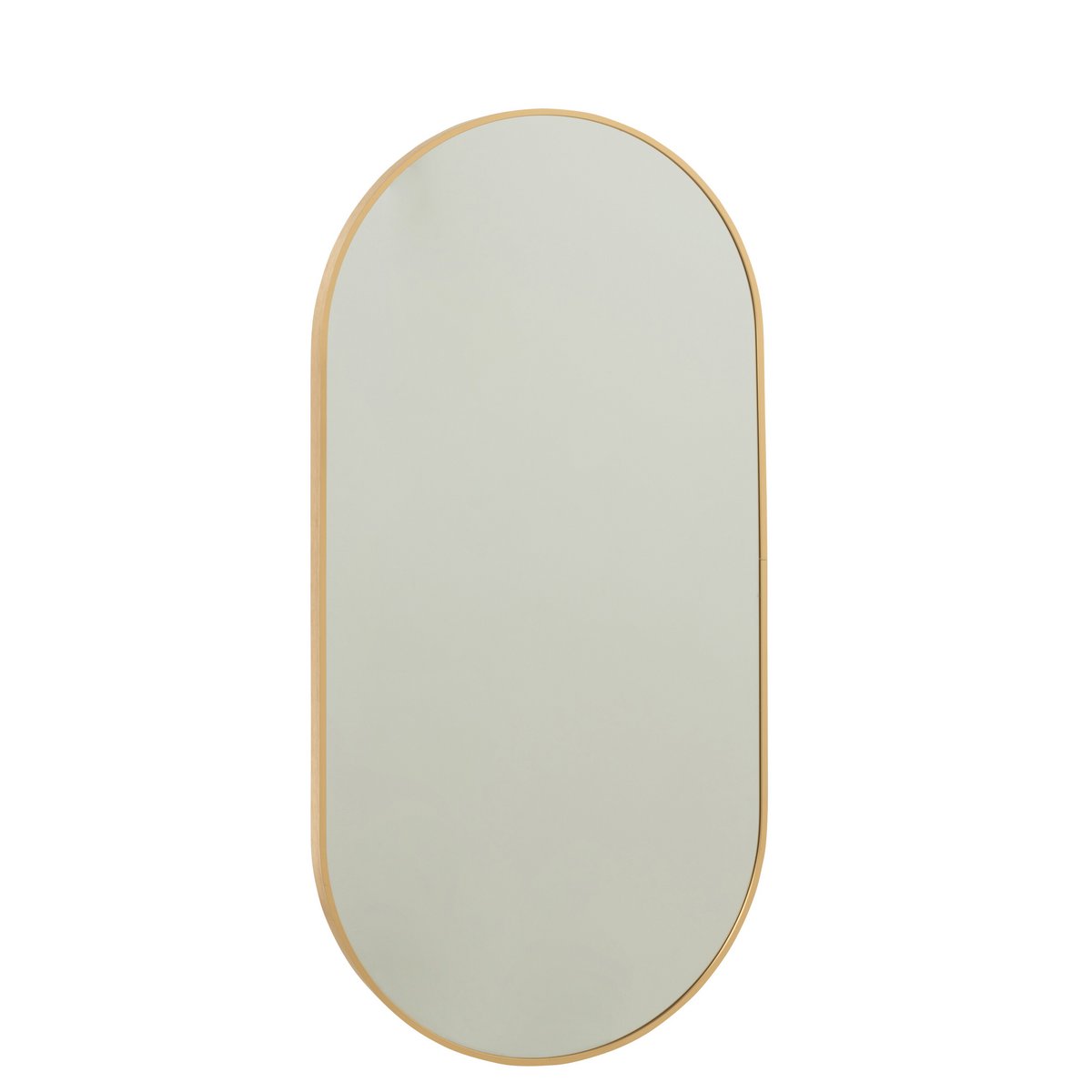 J - Line Mirror Oval Grale Glass/Metal Gold - Wall Mirror 50.00 x 100.00 cm - Hometerior - J - Line - J - Line Mirror Oval Grale Glass/Metal Gold - Wall Mirror 50.00 x 100.00 cm