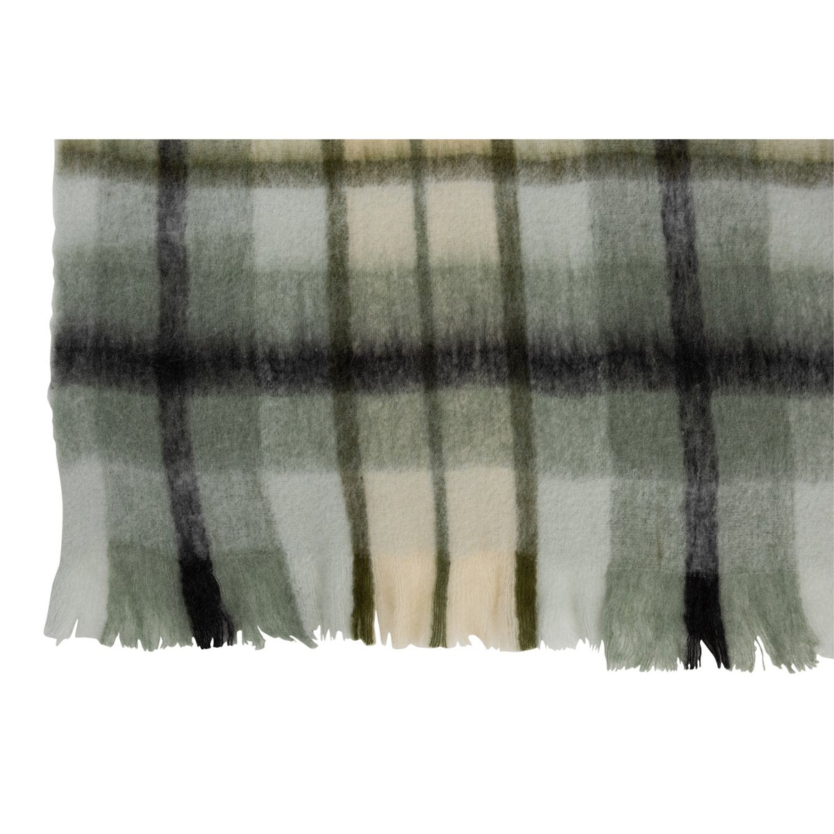 J - Line Plaid Check Acrylic/Wool Brown/Green/White - Hometerior - J - Line by Jolipa - 