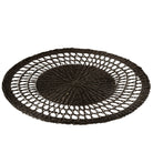 J - Line Round Seagrass placemat - jute - black - 6x - Hometerior - J - Line - J - Line Round Seagrass placemat - jute - black - 6x