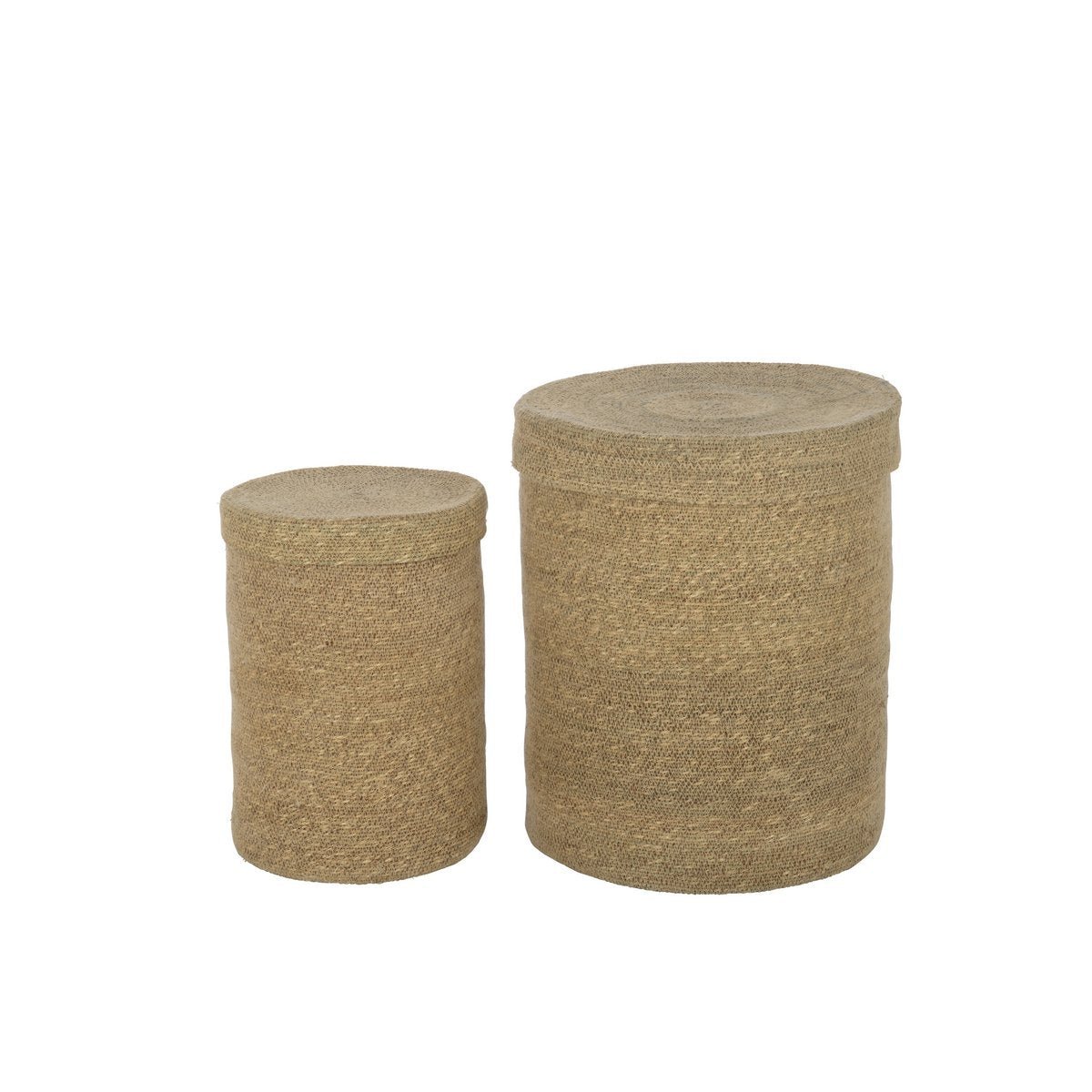 J - Line Set of 2 Baskets High Marie Seagrass Natural - Hometerior - J - Line - J - Line Set of 2 Baskets High Marie Seagrass Natural