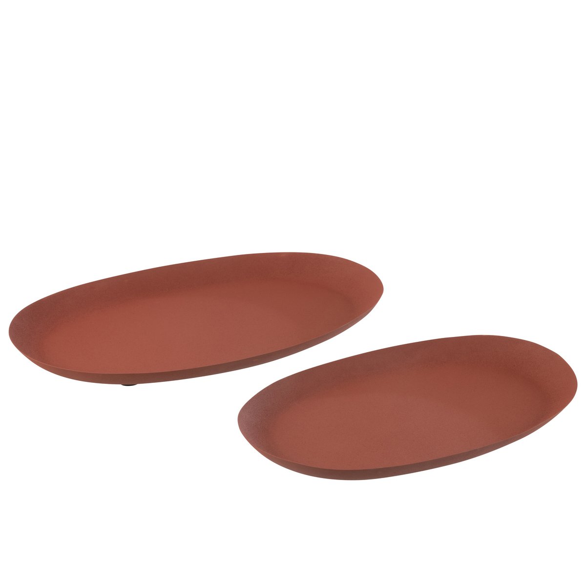 J - Line Set of 2 Bowls Oval Iron Rust - Hometerior - J - Line - J - Line Set of 2 Bowls Oval Iron Rust