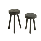 J - Line Set Of 2 Stools Paulownia Wood Black - Hometerior - J - Line by Jolipa - 