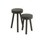 J - Line Set Of 2 Stools Paulownia Wood Black - Hometerior - J - Line by Jolipa - 