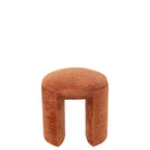 J - Line Stool Round Textile Orange Rust - Hometerior - J - Line - J - Line Stool Round Textile Orange Rust