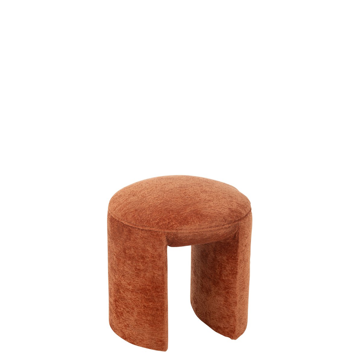 J - Line Stool Round Textile Orange Rust - Hometerior - J - Line - J - Line Stool Round Textile Orange Rust