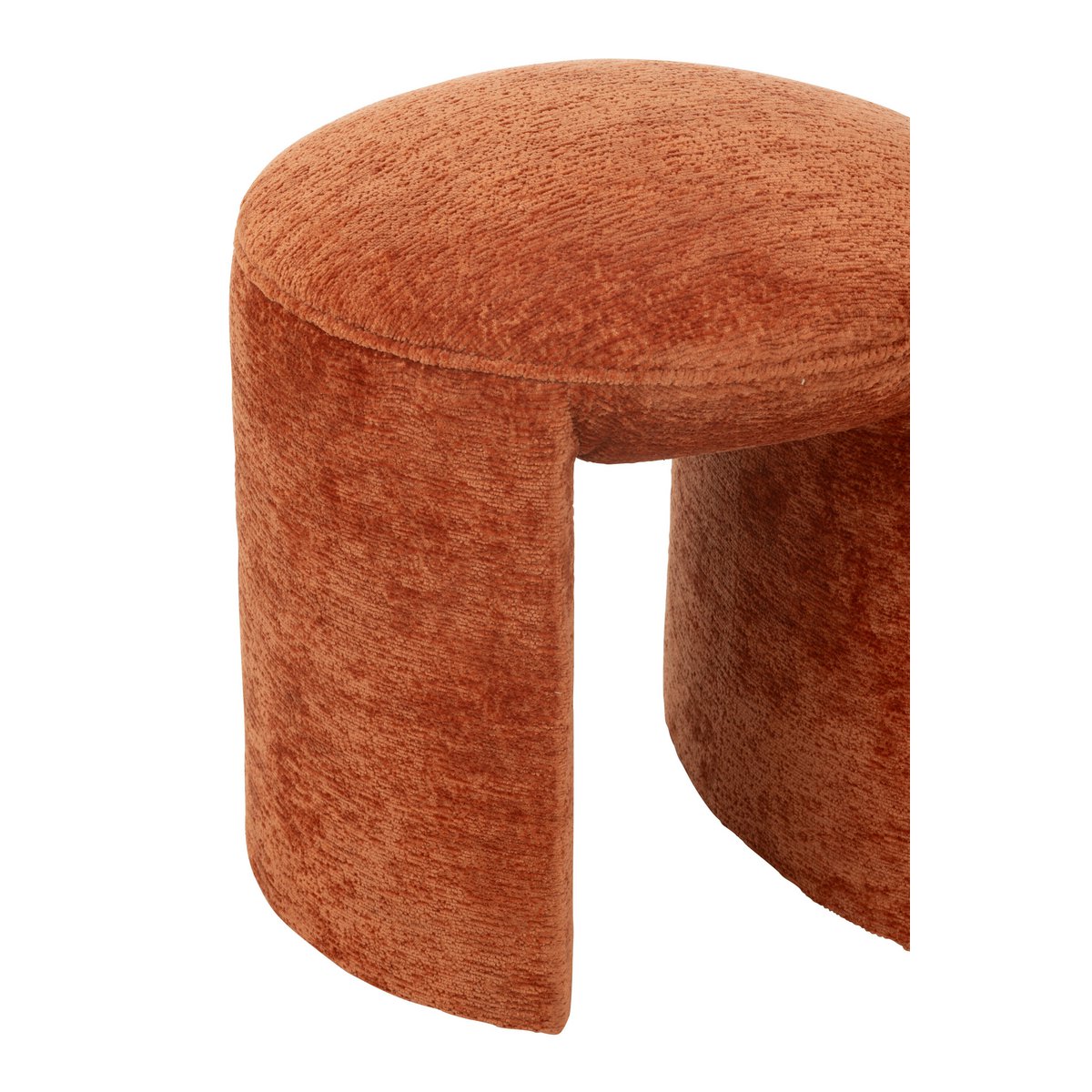 J - Line Stool Round Textile Orange Rust - Hometerior - J - Line - J - Line Stool Round Textile Orange Rust