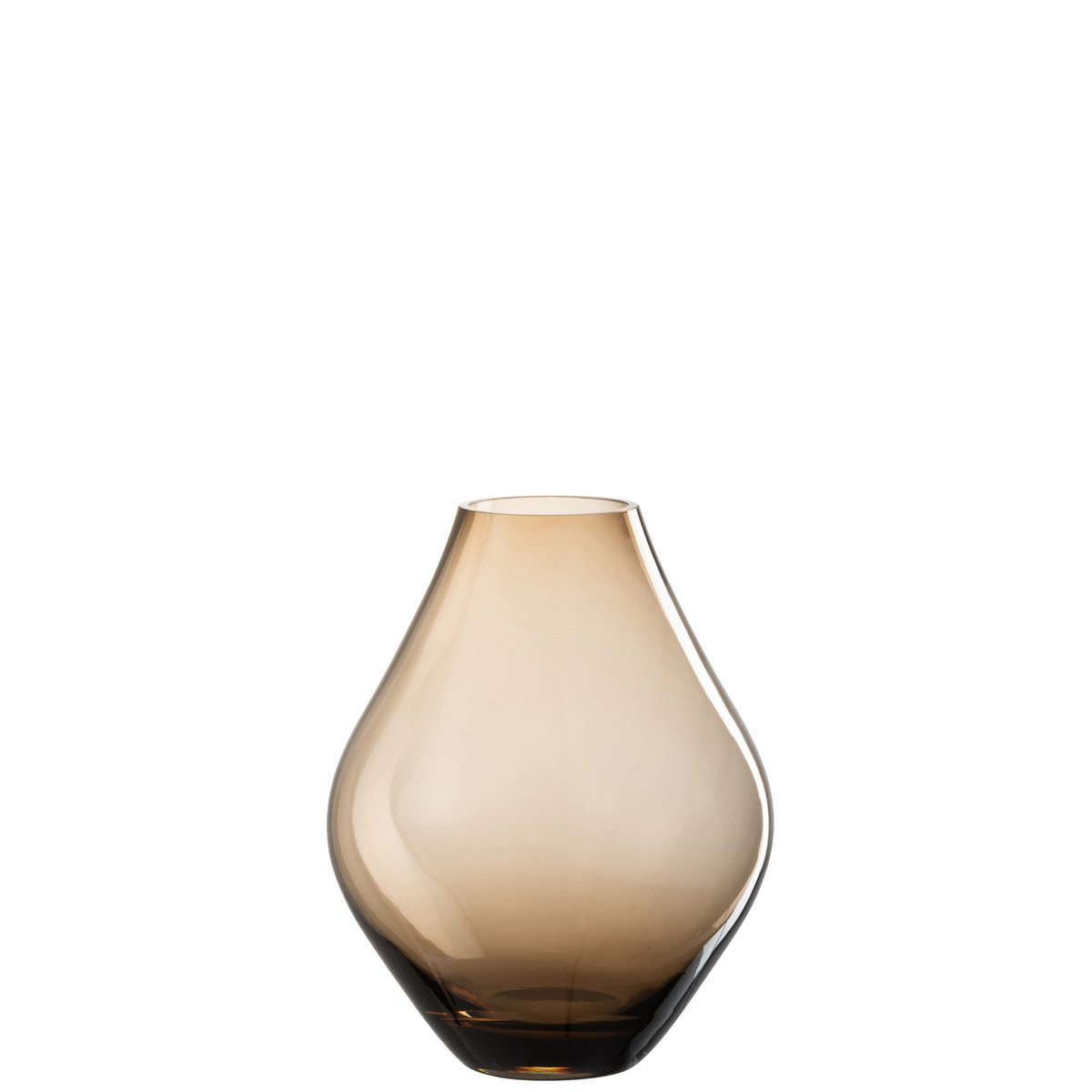 J - Line Vaas Abby Glas Amber Small - 24.5 cm hoog - Hometerior - J - Line by Jolipa - 