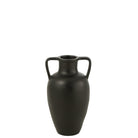 J - Line vase 2 Arms Terracotta - ceramic - black - small - Hometerior - J - Line - J - Line vase 2 Arms Terracotta - ceramic - black - small