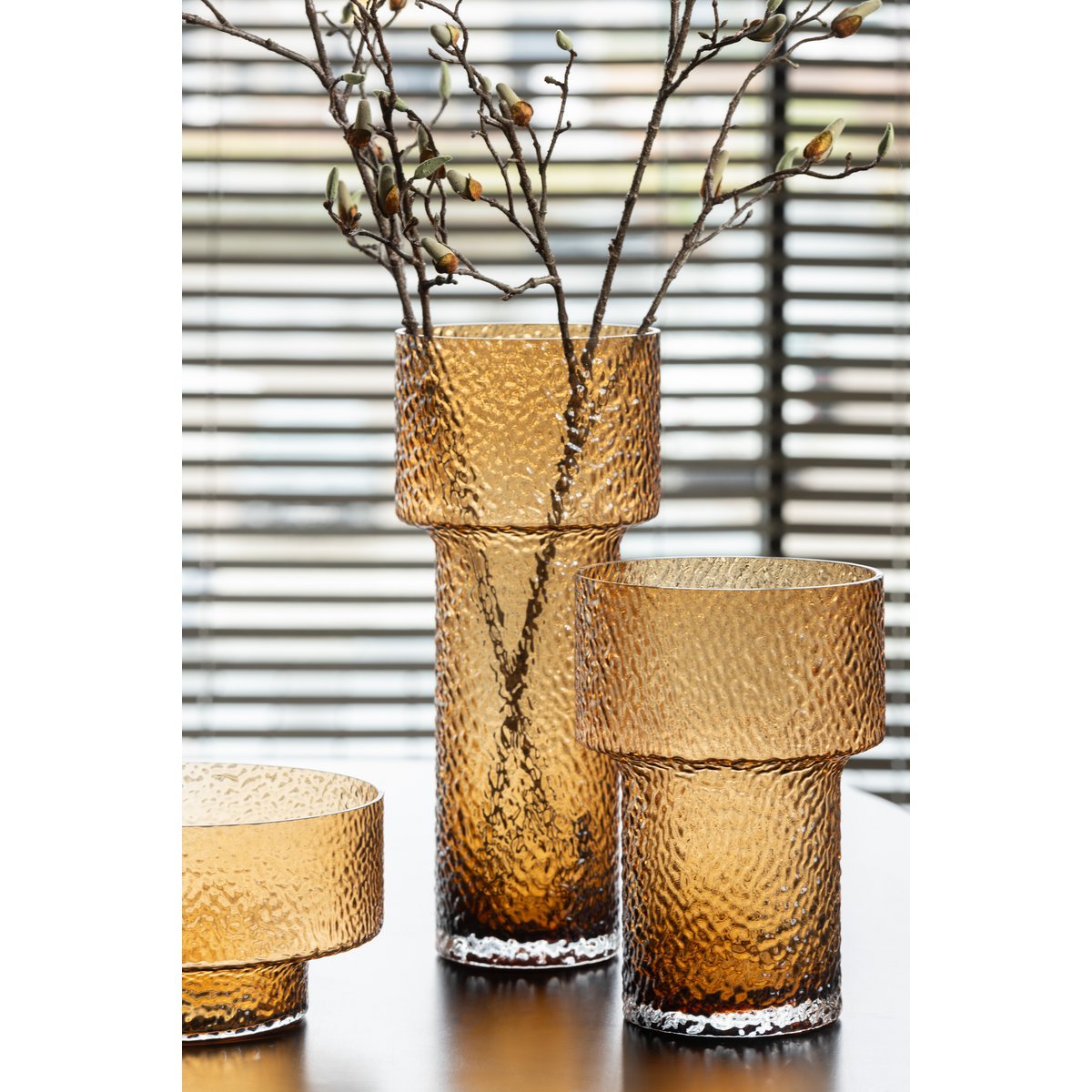 J - Line Vase Betty Glass Brown Small - Hometerior - J - Line - J - Line Vase Betty Glass Brown Small