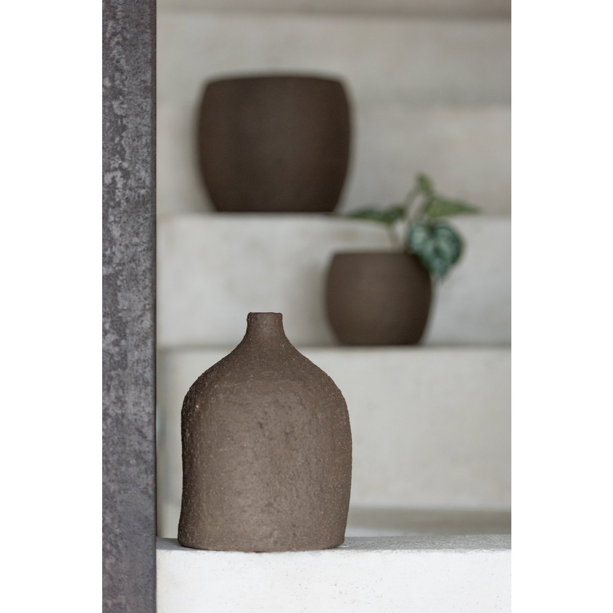 J - Line vase Enya Bottle - ceramic - brown - small - Hometerior - J - Line - J - Line vase Enya Bottle - ceramic - brown - small