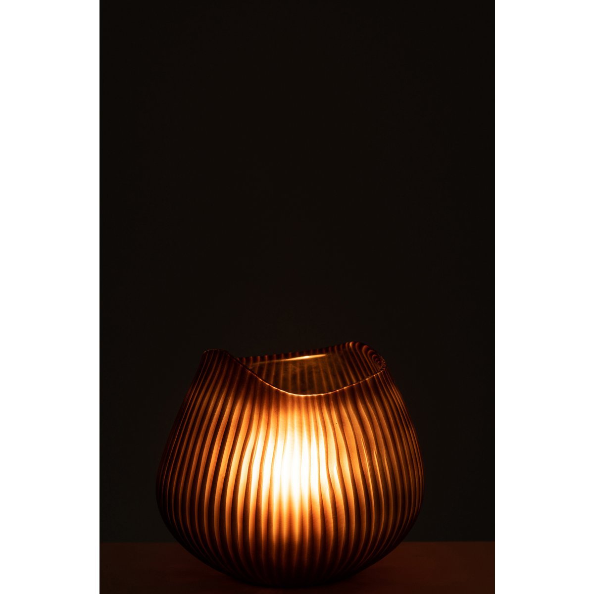 J - Line vase Stripe - glass - brown - small - Hometerior - J - Line - J - Line vase Stripe - glass - brown - small