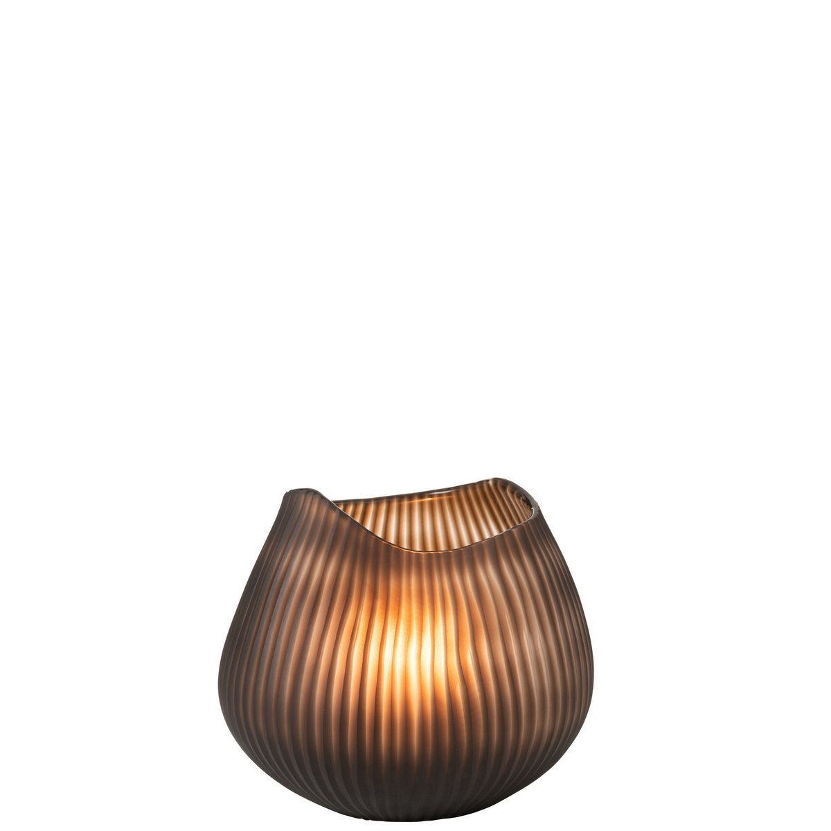 J - Line vase Stripe - glass - brown - small - Hometerior - J - Line - J - Line vase Stripe - glass - brown - small