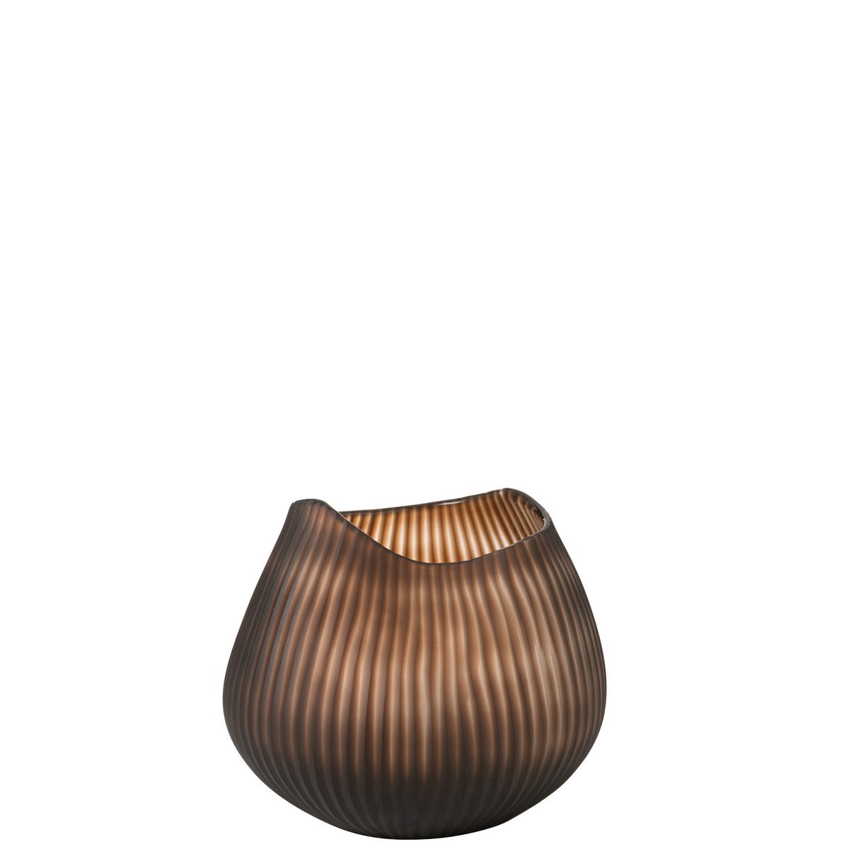 J - Line vase Stripe - glass - brown - small - Hometerior - J - Line - J - Line vase Stripe - glass - brown - small