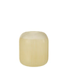 J - Line vase Stripes - glass - light yellow - medium - Hometerior - J - Line - J - Line vase Stripes - glass - light yellow - medium