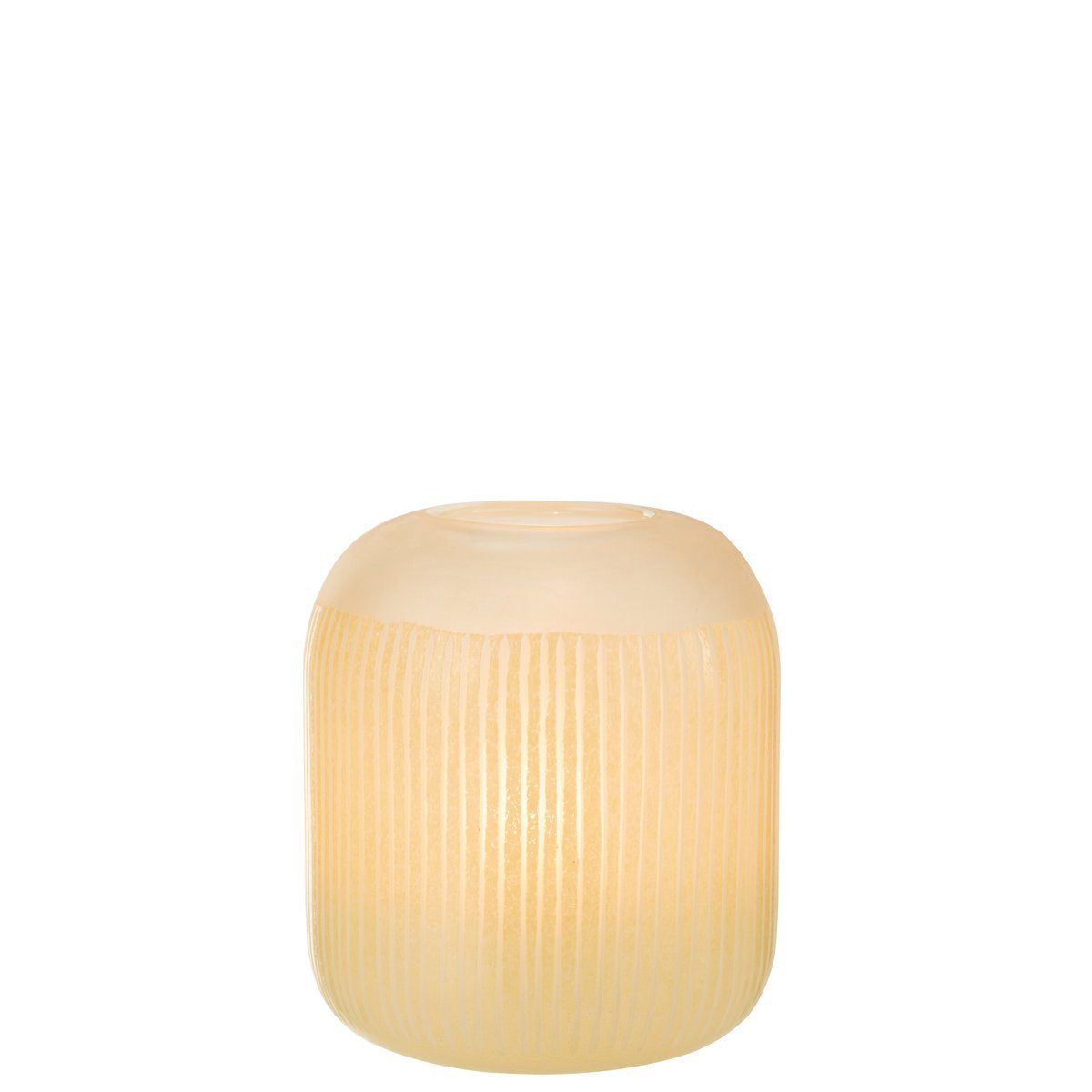 J - Line vase Stripes - glass - light yellow - medium - Hometerior - J - Line - J - Line vase Stripes - glass - light yellow - medium