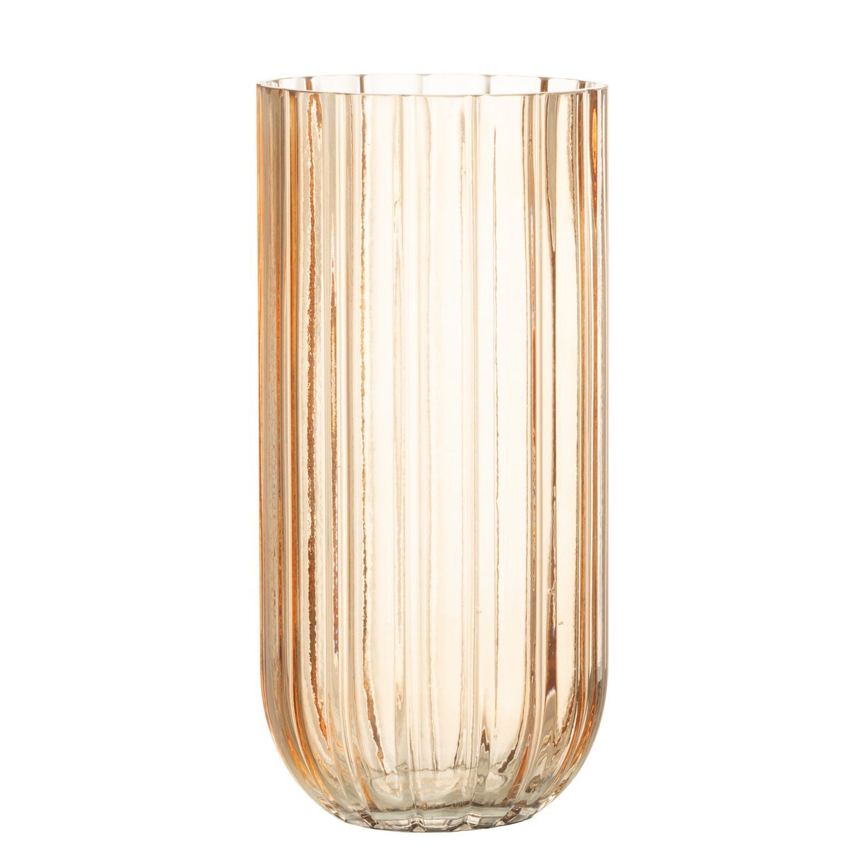 J - Line vase Yari Stripes - glass - peach - large - Hometerior - J - Line - J - Line vase Yari Stripes - glass - peach - large