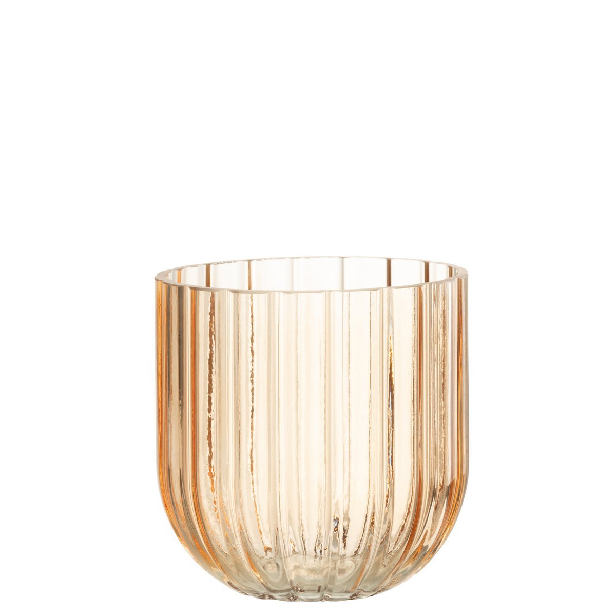 J - Line vase Yari Stripes - glass - peach - small - Hometerior - J - Line - J - Line vase Yari Stripes - glass - peach - small