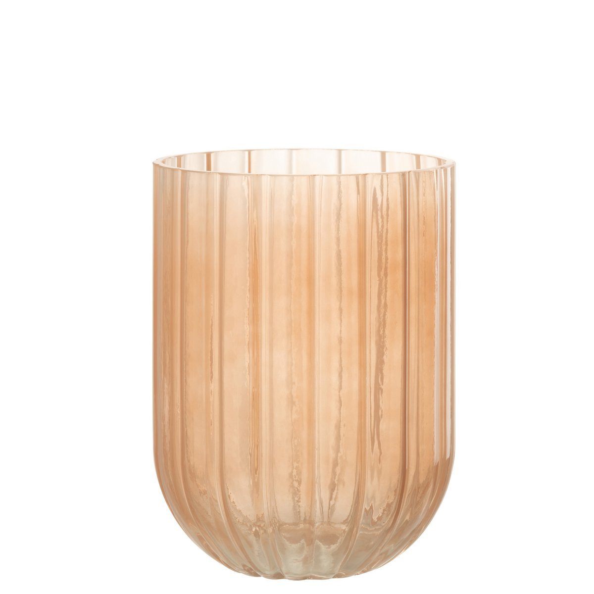 J - Line vase Yoni Stripes - glass - peach - medium - Hometerior - J - Line - J - Line vase Yoni Stripes - glass - peach - medium