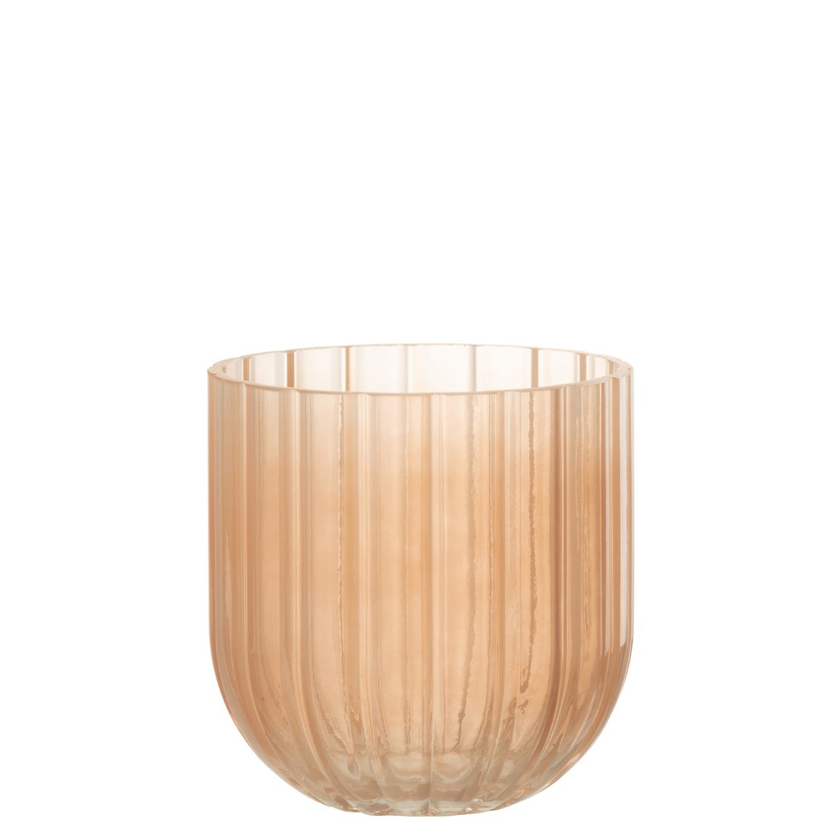 J - Line vase Yoni Stripes - glass - peach - small - Hometerior - J - Line - J - Line vase Yoni Stripes - glass - peach - small