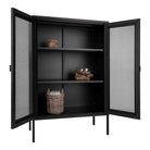 Melbourne Display Cabinet - Display cabinet in black with mesh door - Hometerior - House Nordic ApS - Melbourne Display Cabinet - Display cabinet in black with mesh door