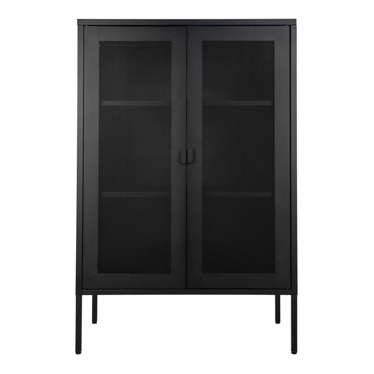 Melbourne Display Cabinet - Display cabinet in black with mesh door - Hometerior - House Nordic ApS - Melbourne Display Cabinet - Display cabinet in black with mesh door