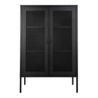 Melbourne Display Cabinet - Display cabinet in black with mesh door - Hometerior - House Nordic ApS - Melbourne Display Cabinet - Display cabinet in black with mesh door