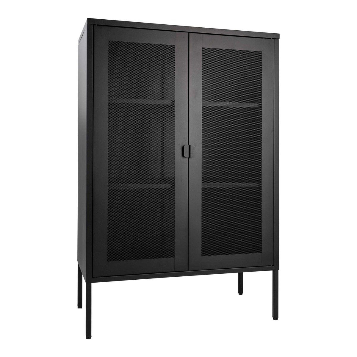 Melbourne Display Cabinet - Display cabinet in black with mesh door - Hometerior - House Nordic ApS - Melbourne Display Cabinet - Display cabinet in black with mesh door