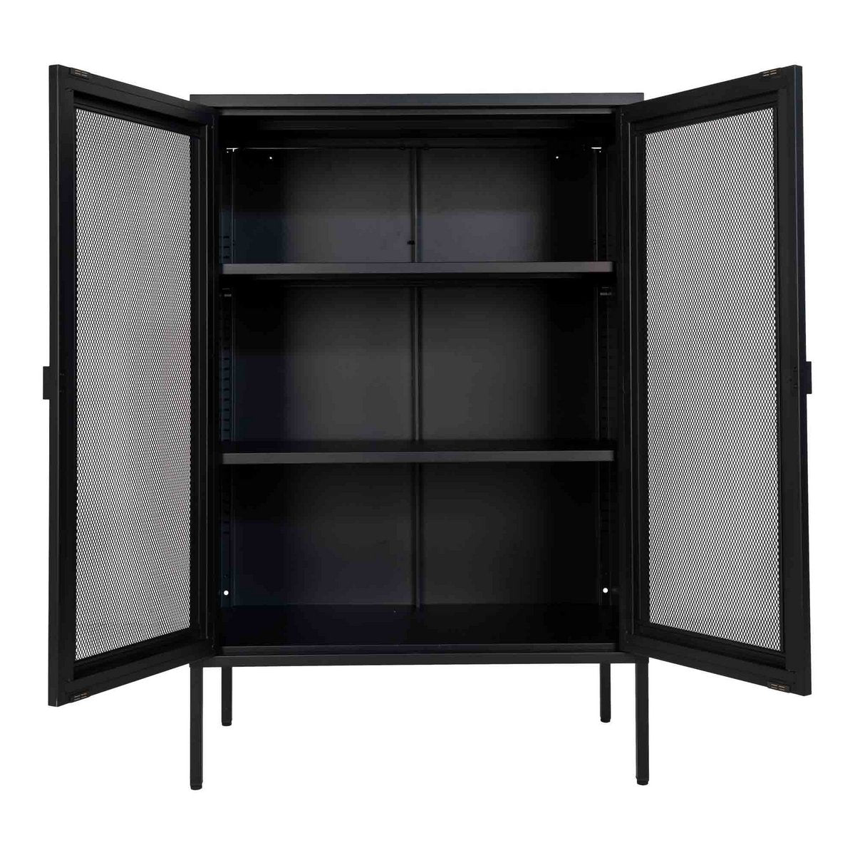 Melbourne Display Cabinet - Display cabinet in black with mesh door - Hometerior - House Nordic ApS - Melbourne Display Cabinet - Display cabinet in black with mesh door