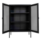 Melbourne Display Cabinet - Display cabinet in black with mesh door - Hometerior - House Nordic ApS - Melbourne Display Cabinet - Display cabinet in black with mesh door