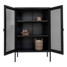 Melbourne Display Cabinet - Display cabinet in black with mesh door - Hometerior - House Nordic ApS - Melbourne Display Cabinet - Display cabinet in black with mesh door