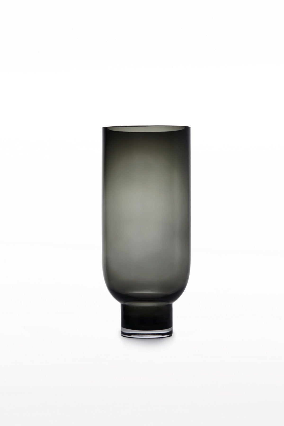 Modern Luxury vase of 9MM thick glass, dark gray, Sober design, OMAHA28GR - Hometerior - Element Accessories - 