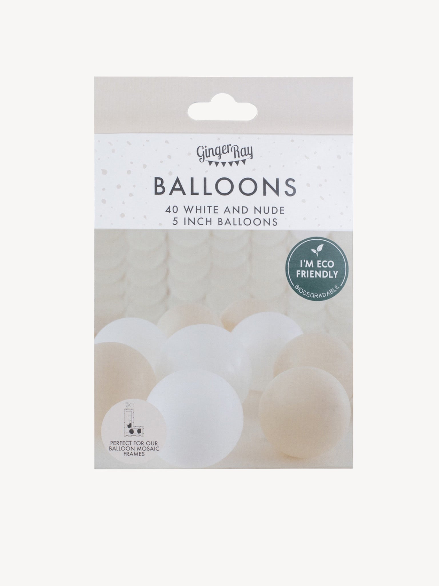 Nude & White Ballon Mosaic Ballon Pack | Ginger Ray - Hometerior - Gingerray - 